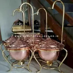 Roll Top Chafing Dish Tembaga